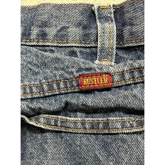 Vintage Rustler Jeans Mens 36x36 Blue Denim Straight Fit Western Rodeo‎ Ranch - Picture 9 of 9